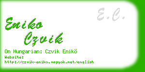 eniko czvik business card
